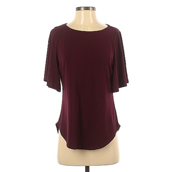 Maroon top with flowy sleeves - Picture 1 of 4